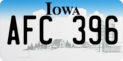 IA license plate AFC396