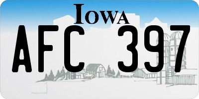 IA license plate AFC397