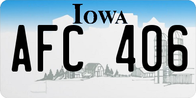 IA license plate AFC406