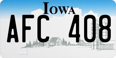 IA license plate AFC408