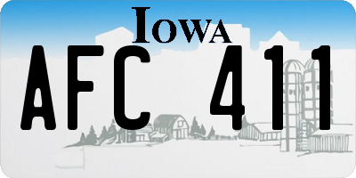 IA license plate AFC411
