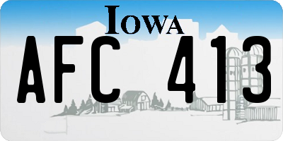 IA license plate AFC413