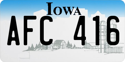 IA license plate AFC416