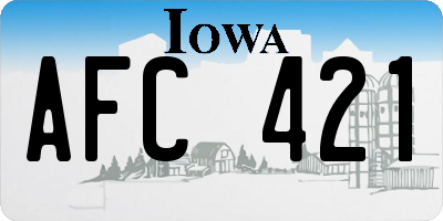 IA license plate AFC421