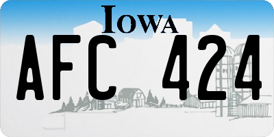 IA license plate AFC424