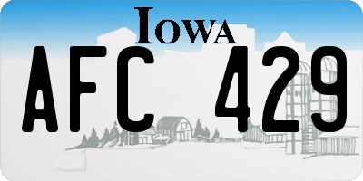 IA license plate AFC429