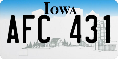 IA license plate AFC431