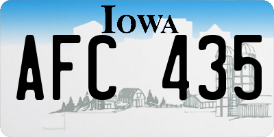 IA license plate AFC435