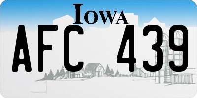 IA license plate AFC439