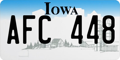 IA license plate AFC448