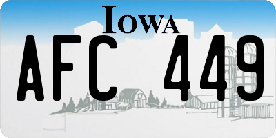 IA license plate AFC449