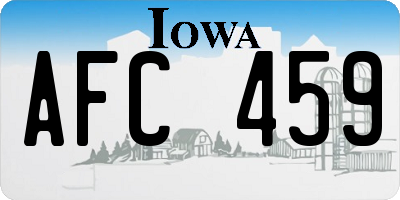 IA license plate AFC459