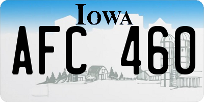 IA license plate AFC460
