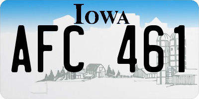 IA license plate AFC461