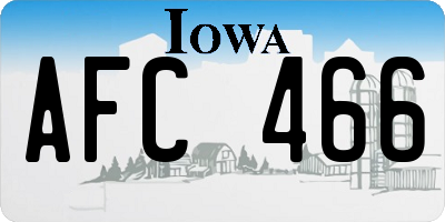 IA license plate AFC466