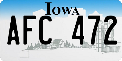 IA license plate AFC472