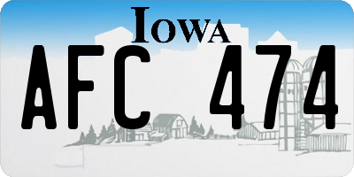 IA license plate AFC474