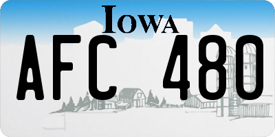 IA license plate AFC480
