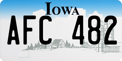 IA license plate AFC482
