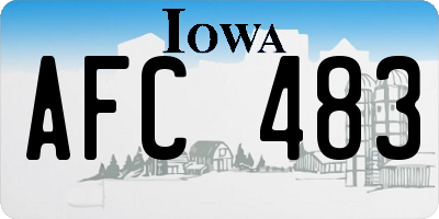 IA license plate AFC483