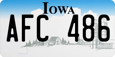 IA license plate AFC486