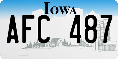 IA license plate AFC487