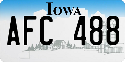 IA license plate AFC488