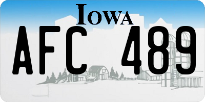 IA license plate AFC489