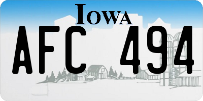 IA license plate AFC494
