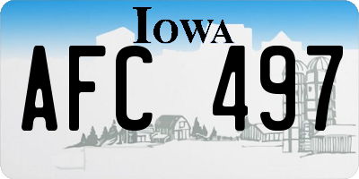 IA license plate AFC497