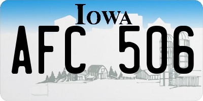 IA license plate AFC506