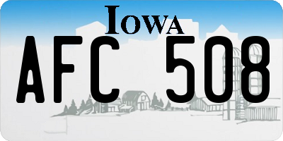 IA license plate AFC508