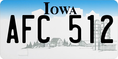 IA license plate AFC512