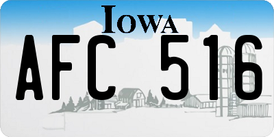 IA license plate AFC516