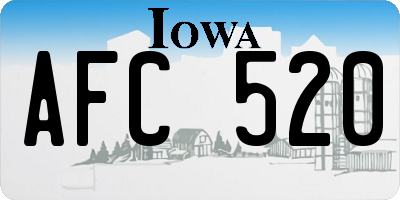 IA license plate AFC520
