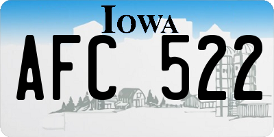 IA license plate AFC522