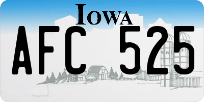 IA license plate AFC525