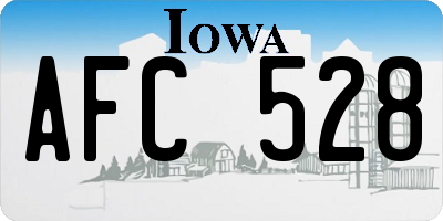 IA license plate AFC528