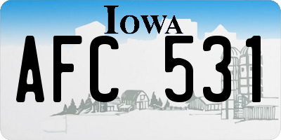 IA license plate AFC531