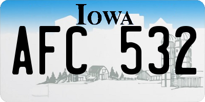 IA license plate AFC532