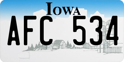IA license plate AFC534