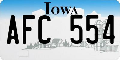 IA license plate AFC554