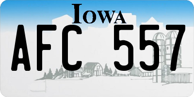 IA license plate AFC557