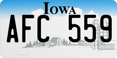 IA license plate AFC559