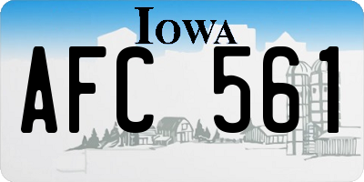 IA license plate AFC561