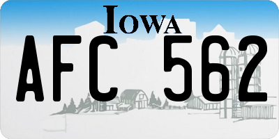 IA license plate AFC562