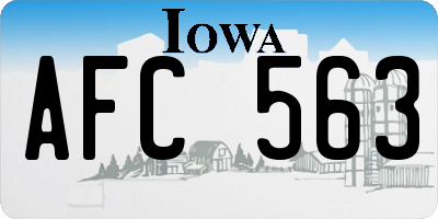 IA license plate AFC563