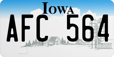 IA license plate AFC564