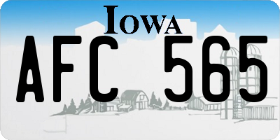 IA license plate AFC565