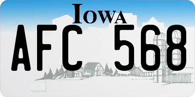 IA license plate AFC568